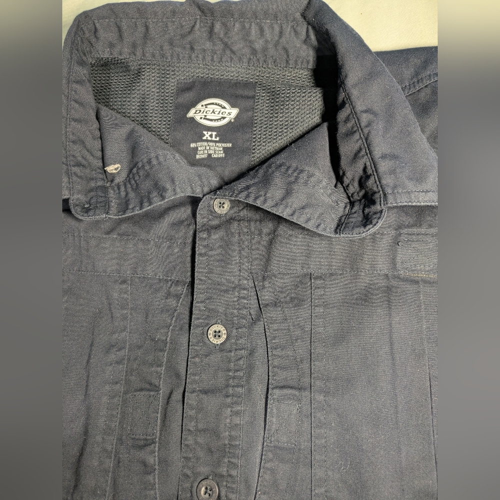 Dickies Navy Blue Button-Up Shirt